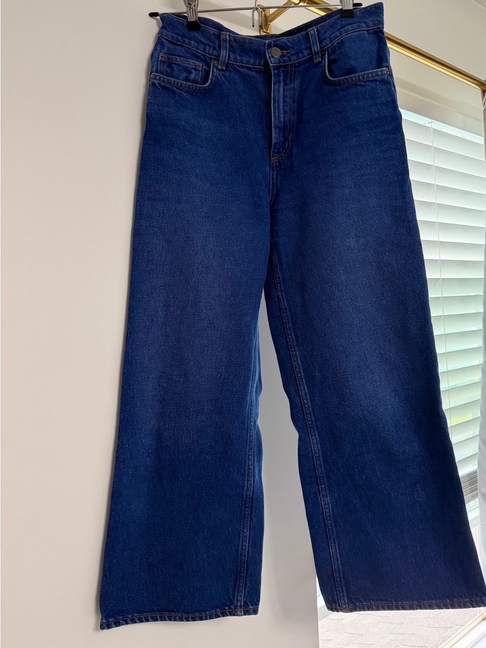 COS Wide Leg Blue Denim Jeans 7/8